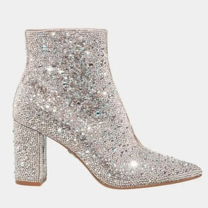 🆕 NWT BETSEY JOHNSON CADY RHINESTONES BOOTIES